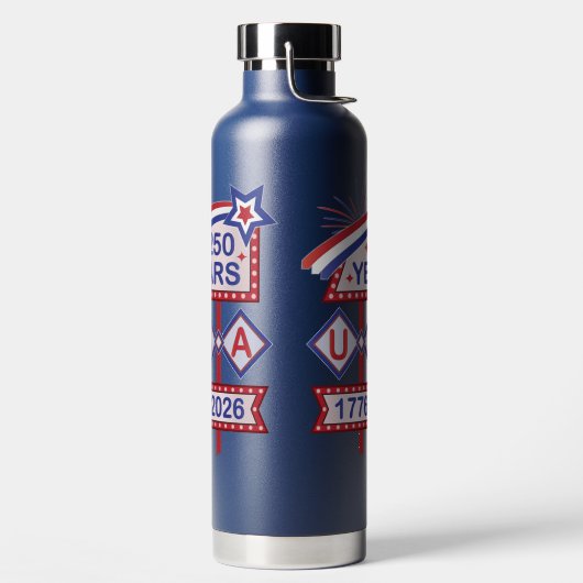 Retro USA 250 Jahre Marquee Sign 1776-2026 Trinkflasche (links)