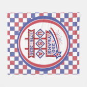 Retro USA 250. Jubiläums-Marquee-Schild 1776-2026 Fleecedecke (Vorderseite (Horizontal))