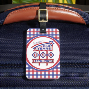 Retro USA 250. Jubiläums-Marquee-Schild 1776-2026 Gepäckanhänger