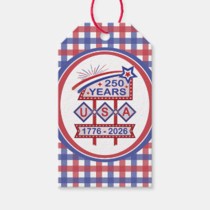 Retro USA 250. Jubiläums-Marquee-Schild 1776-2026 Geschenkanhänger