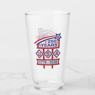 Retro USA 250. Jubiläums-Marquee-Schild 1776-2026 Glas