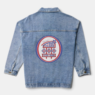 Retro USA 250. Jubiläums-Marquee-Schild 1776-2026 Jeansjacke