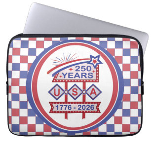 Retro USA 250. Jubiläums-Marquee-Schild 1776-2026 Laptopschutzhülle
