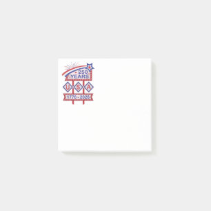 Retro USA 250. Jubiläums-Marquee-Schild 1776-2026 Post-it Klebezettel