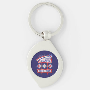 Retro USA 250. Jubiläums-Marquee-Schild 1776-2026 Schlüsselanhänger