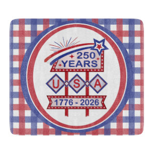Retro USA 250. Jubiläums-Marquee-Schild 1776-2026 Schneidebrett