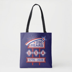 Retro USA 250. Jubiläums-Marquee-Schild 1776-2026 Tasche
