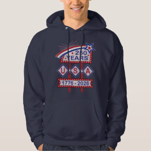 Retro USA 250. Jubiläums-Marquise-Schild 1776-2026 Hoodie
