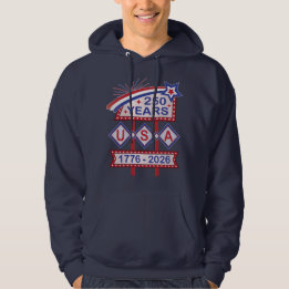 Retro USA 250th Anniversary Marquee Sign 1776-2026 Hoodie