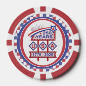 Retro USA 250th Anniversary Marquee Sign 1776-2026 Pokerchips (Vorderseite)