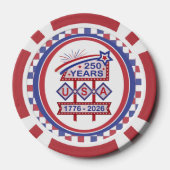 Retro USA 250th Anniversary Marquee Sign 1776-2026 Pokerchips (Rückseite)