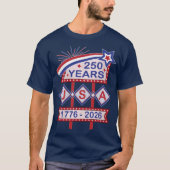Retro USA 250th Anniversary Marquee Sign 1776-2026 T-Shirt (Vorderseite)