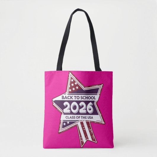 Retro USA Class 2026 Zurück in die Schule Tasche (Vorderseite)