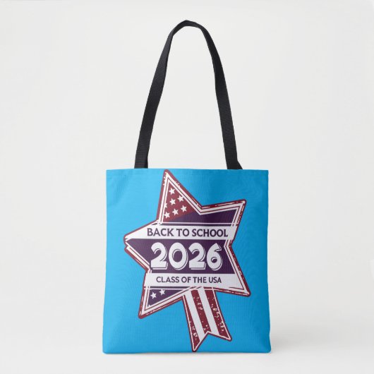 Retro USA Class 2026 Zurück in die Schule Tasche (Vorderseite)