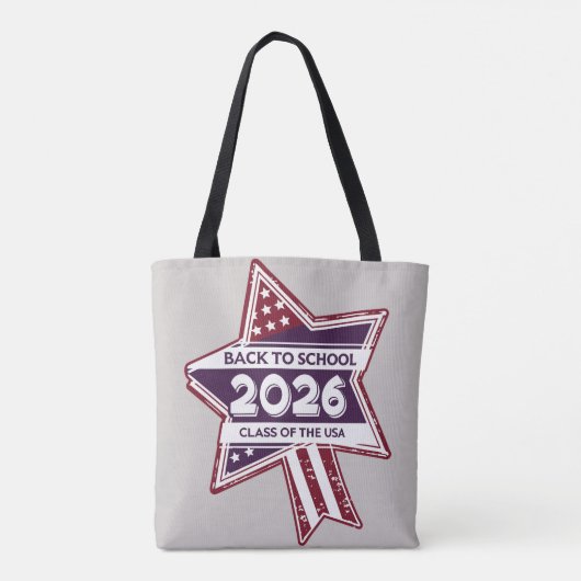 Retro USA Class 2026 Zurück in die Schule Tasche (Rückseite)