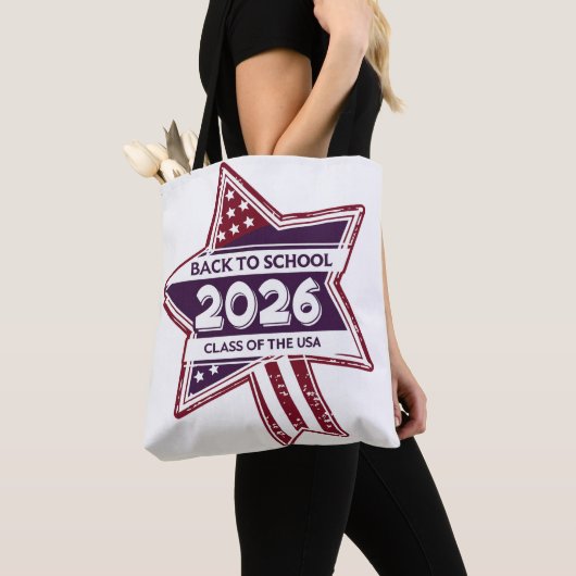 Retro USA Class 2026 Zurück in die Schule Tasche (Von Nahem)