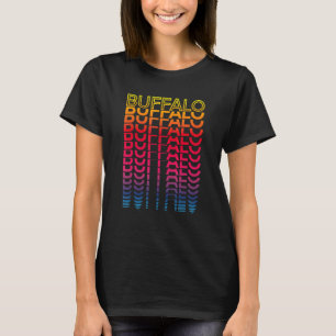 Retro USA Colorful City Nostalgic Buffalo T-Shirt
