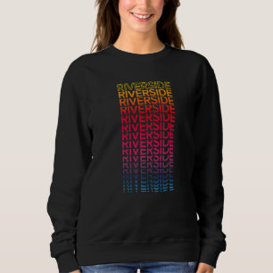 Retro USA farbenfrohe Stadt Nostalgische Riverside Sweatshirt