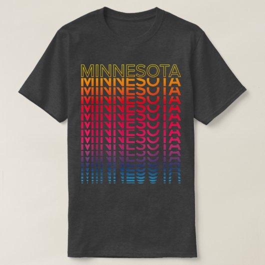 Retro USA farbenfroher StaatNostalgic Minnesota T-Shirt (Design vorne)