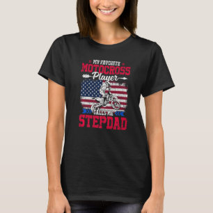 Retro-USA-Flagge Motocross-Spieler nennt mich Stie T-Shirt
