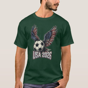 Retro USA Fußball 2026 Adler Flügel T-Shirt