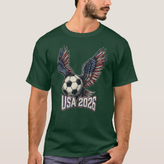 Retro USA Fußball 2026 Adler Flügel T-Shirt