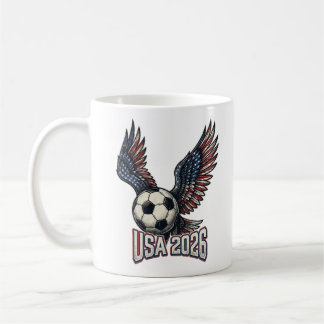 Retro USA Fußball 2026 Adlerflügel Kaffeetasse