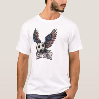 Retro USA Fußball 2026 Adlerflügel T-Shirt