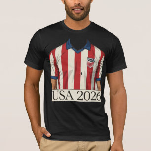 Retro-USA-Fußballtrikot im patriotischen Rot-Weiß- T-Shirt