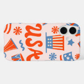 Retro USA-Parade – 4. Juli Case-Mate iPhone Hülle (Rückseite (Horizontal))