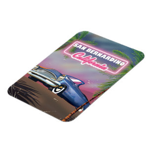 Retro USA Reiseplakat San Bernardino Kalifornien Magnet