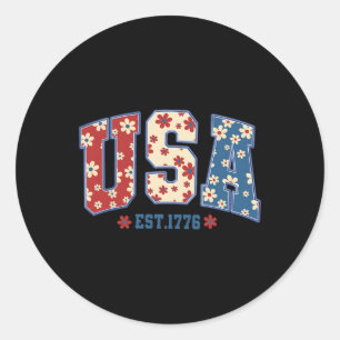 Retro USA Runder Aufkleber