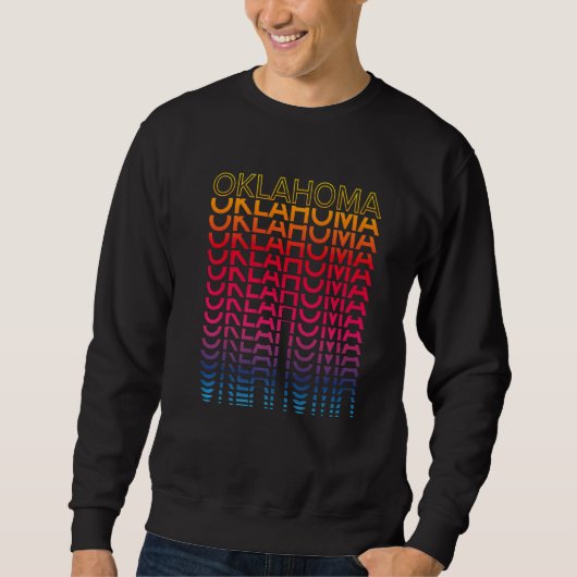 Retro Usa Staat Nostalgisches Oklahoma Sweatshirt (Vorderseite)