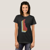 Retro USA Staat Vintag Map Delaware T-Shirt (Vorne ganz)