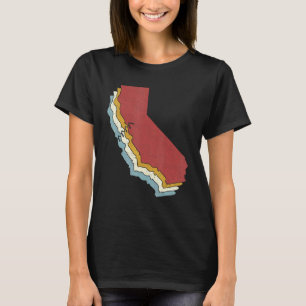 Retro USA Staat Vintag Map Kalifornien T-Shirt