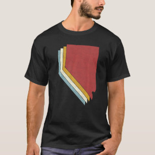 Retro USA Staat Vintag Map Nevada T-Shirt