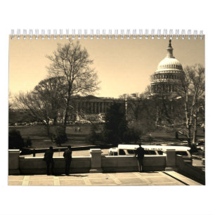 Retro-USA-Städte im Vintage-Stil Kalender