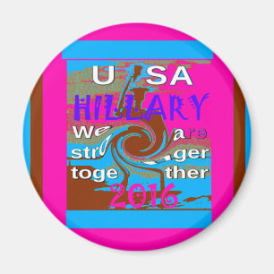 Retro USA Stärker Zusammen Abstract Art Druck Magnet