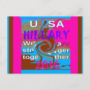 Retro USA Stärker Zusammen Abstract Art Druck Postkarte