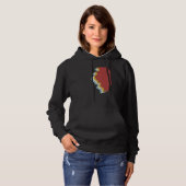 Retro USA State  Vintage Map Illinois Hoodie (Vorne ganz)