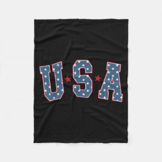 Retro USA Stern 4. Juli Patriotisch Unabhängig Fleecedecke