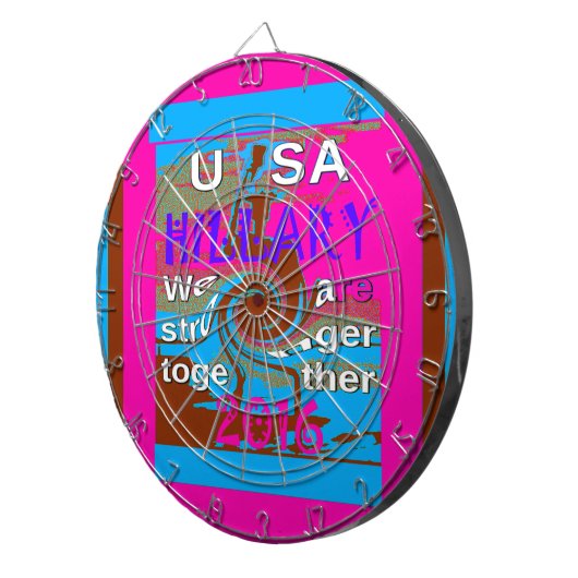 Retro USA Stronger Together Abstrakt Art Print Dartscheibe (Vorderseite rechts)