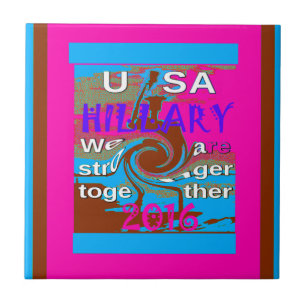 Retro USA Stronger Together Abstrakt Art Print Fliese