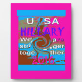 Retro USA Stronger Together Abstrakt Art Print Fotoplatte (Vorderseite)