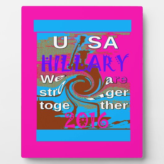 Retro USA Stronger Together Abstrakt Art Print Fotoplatte (Vorderseite)