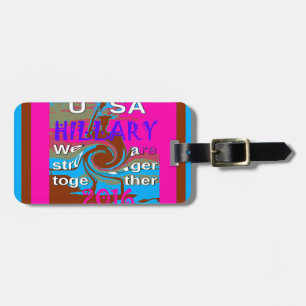 Retro USA Stronger Together Abstrakt Art Print Gepäckanhänger