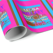 Retro USA Stronger Together Abstrakt Art Print Geschenkpapier (Rolleneckpunkt)