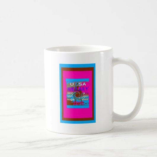 Retro USA Stronger Together Abstrakt Art Print Kaffeetasse (Rechts)