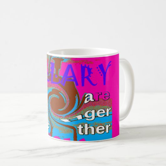 Retro USA Stronger Together Abstrakt Art Print Kaffeetasse (VorderseiteRechts)