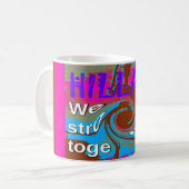 Retro USA Stronger Together Abstrakt Art Print Kaffeetasse (Vorderseite Links)